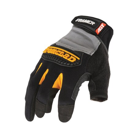 Ironclad Performance Wear Ironclad Framer Men's Hook & Loop Fingerless Gloves Black/Gray L 1 pk FUG-04-L
